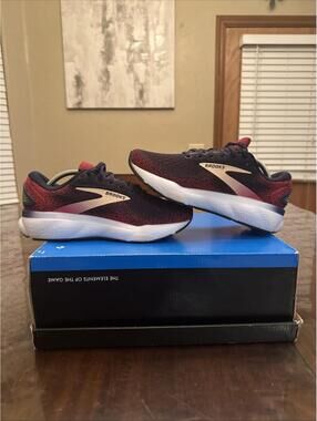 Brooks Ghost 16 Womens Size 8 Blue Pink White Athletic Running Shoes Sneakers